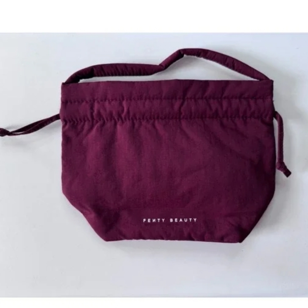 Fenty Beauty Burgundy Bag 10x3.5x7 Drawstring Bag New